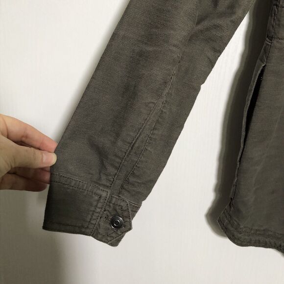 Anthropologie Hei Hei Field Jacket Womens Medium Brown Lace Military Utility - Picture 13 of 16